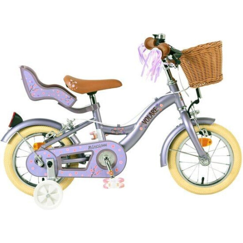 Volare Blossom Kinderfiets - Meisjes - 12 inch - Paars - Twee handremmen