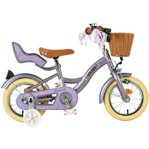 Volare Blossom Kinderfiets - Meisjes - 12 inch - Paars Tweedehands