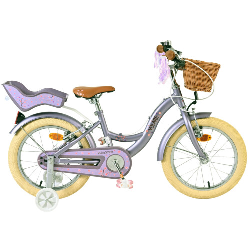 Volare Blossom Kinderfiets - Meisjes - 16 inch - Paars - Twee Handremmen