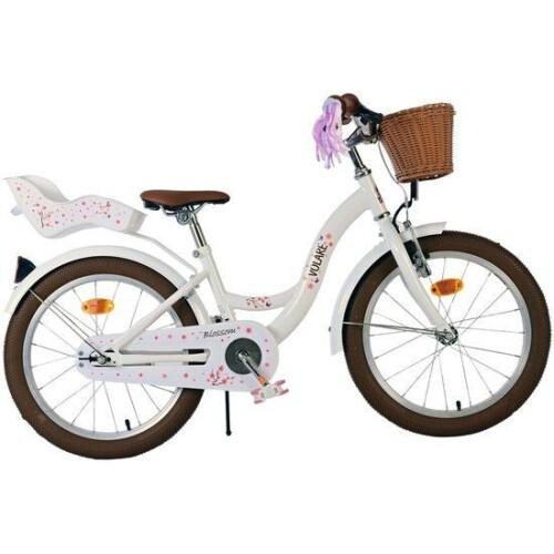 Volare Blossom Kinderfiets - Meisjes - 18 inch - Roze - Terugtraprem en 1 Handrem