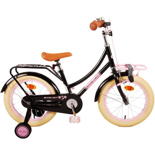 Volare Excellent Kinderfiets - Meisjesfiets - 16 inch - Afneembare zijwieltjes - Zwart Tweedehands