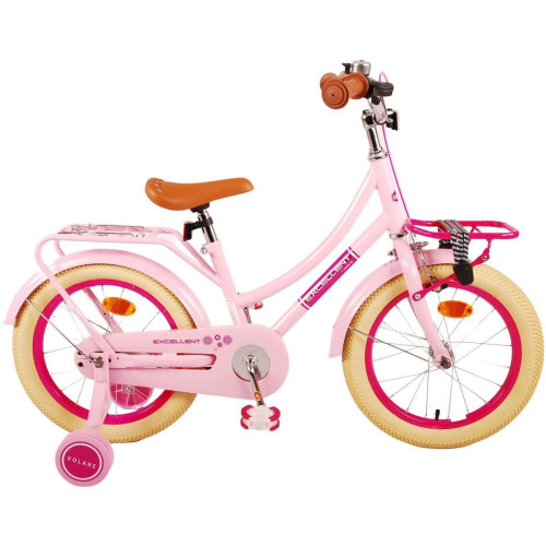 Volare Excellent Kinderfiets - Meisjesfiets - 16 inch - Lichtroze - 95% afgemonteerd
