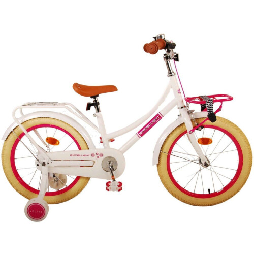 Volare Excellent Kinderfiets - Meisjesfiets - 18 inch - Wit - 95% afgemonteerd Tweedehands