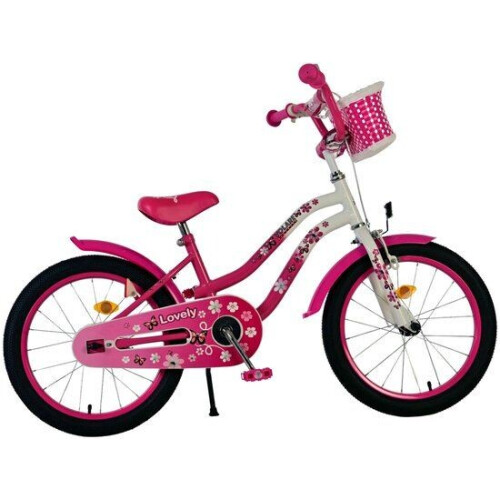 Volare Lovely Kinderfiets - Meisjes - 18 inch - Roze Wit Tweedehands