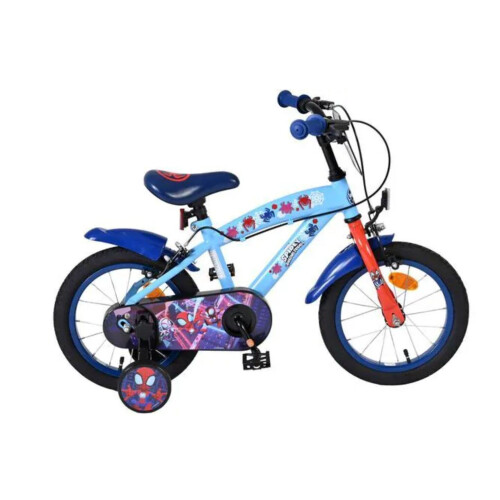 Volare Spidey Kinderfiets - Jongens - 14 inch - Blauw - Twee handremmen Tweedehands