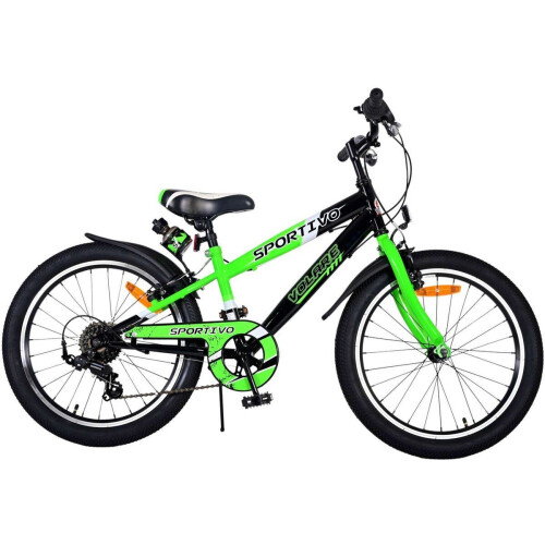 Volare Sportivo Kinderfiets - Jongensfiets - 20 inch - 7 versnellingen - Groen zwart Tweedehands
