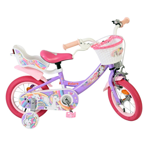Volare Unicorn Kinderfiets - Meisjes - 12 inch - Paars