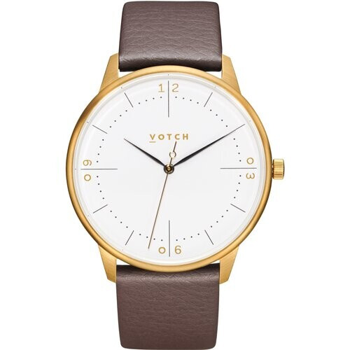 Votch dames vegan Horloge Aalto Bruin & Goud Tweedehands