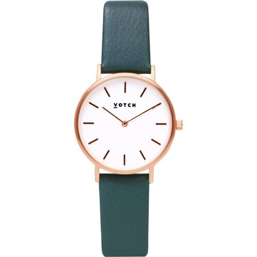 Votch dames vegan Horloge Classic Petite Teal & Roségoud Tweedehands