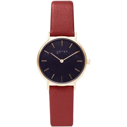 Votch dames vegan Horloge Goud, Robijnrood & Zwart Tweedehands