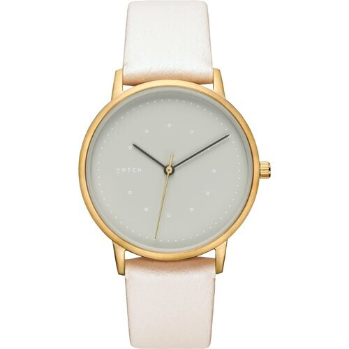 Votch dames vegan Horloge Lyka Goud & Gebroken Wit Met Grijs Tweedehands