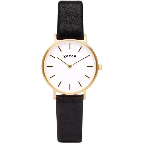 Votch dames vegan Horloge Petite Goud & Zwart - Wit Tweedehands