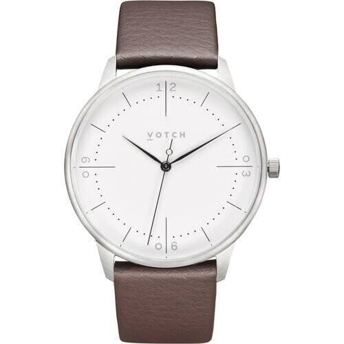 Votch mannen vegan Horloge Aalto Bruin & Zilver Tweedehands