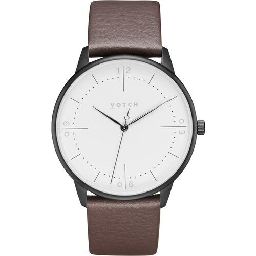 Votch mannen vegan Horloge Aalto Zwart & Bruin Tweedehands