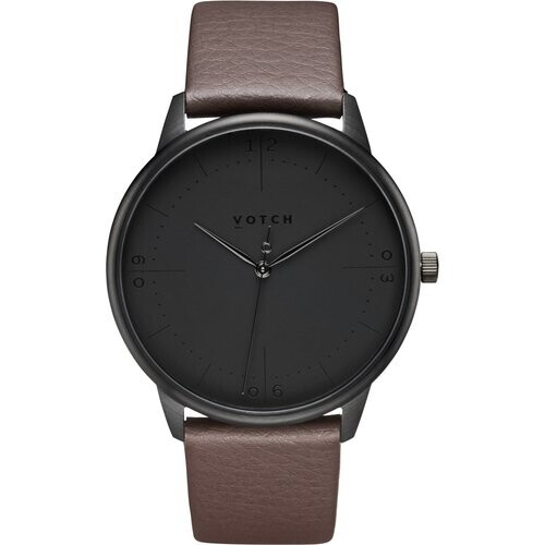 Votch mannen vegan Horloge Aalto Zwart & Donkerbruin Tweedehands