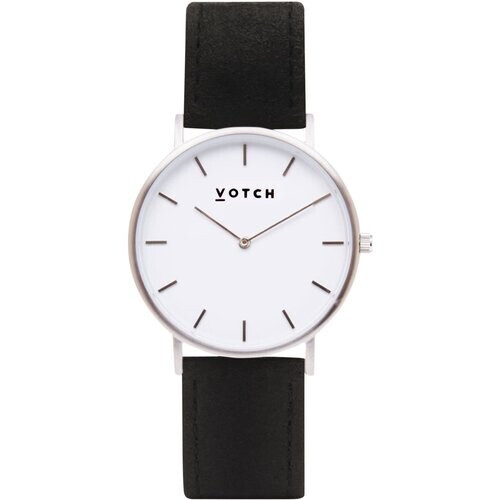 Votch mannen vegan Horloge Classic Piñatex Zilver & Wit Tweedehands