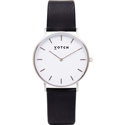 Votch mannen vegan Horloge Classic Zilver & Zwart Tweedehands