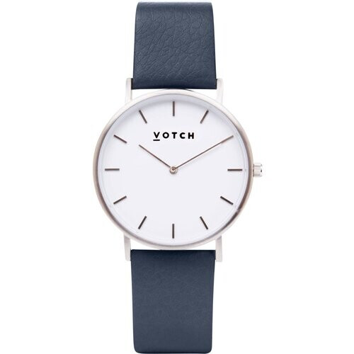 Votch mannen vegan Horloge Klassiek Zilver & Marineblauw Tweedehands