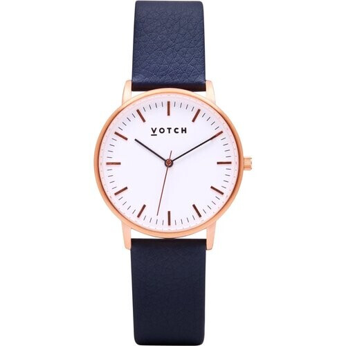 Votch mannen vegan Horloge Moment Roségoud & Donkerblauw Tweedehands