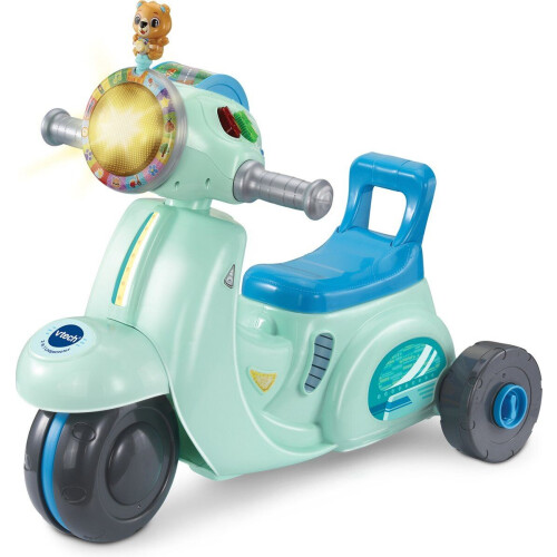 VTech 2 in 1 Loopscooter - Educatief Speelgoed - Om te bouwen tot Driewieler - Blauw