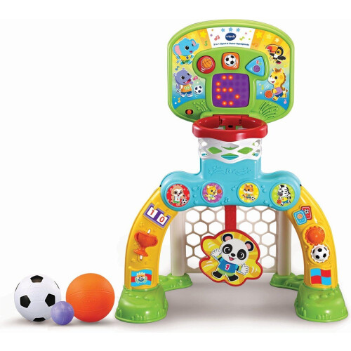 VTech 3-in-1 Sport&Scoor Speelplaats - Educatief Speelgoed - Voetbal Basketbal - Multicolor Tweedehands