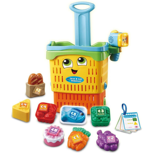 VTech Scan&Leer 2 in 1 Winkelmand - Interactief Baby Speelgoed - Ontdek Vormen Cijfers - (2 stuks)