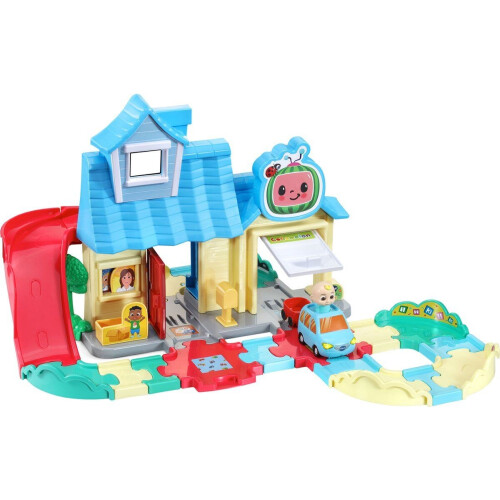 VTech Toet Toet Auto's CoComelon Familiehuis Speelset - Inclusief JJ's Auto met aanhangwagen - Educatief en interactief speelgoed - Geschikt voor 1,5 tot 5 jaar
