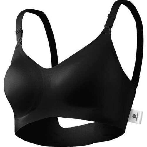 Vulpes Goods® BabyCare - Borstvoedingsbh - Naadloze stof - Zwart/Roze Tweedehands