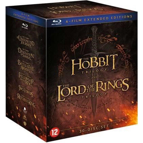 Warner Bros - Hobbit&Lord Of The Rings Trilogy - Blu-ray - Extended Edition (30 discs) Tweedehands