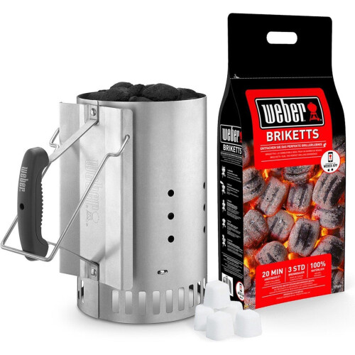 Weber Brikettenstarterset - Aluminium | Staal - 23,5 x 19,6 x 32 cm