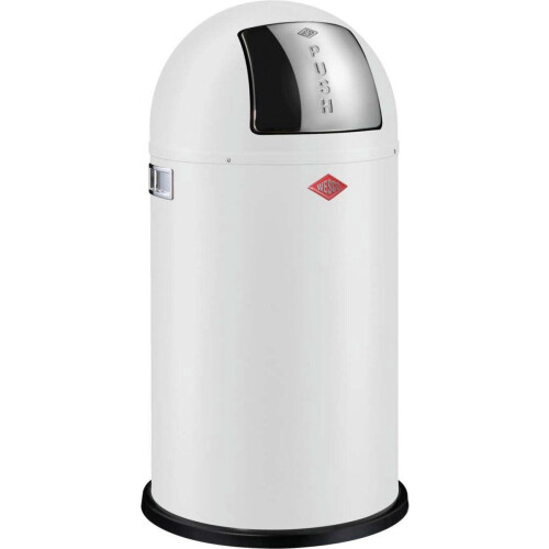 Wesco Pushboy - Prullenbak - 50 Liter - Wit mat