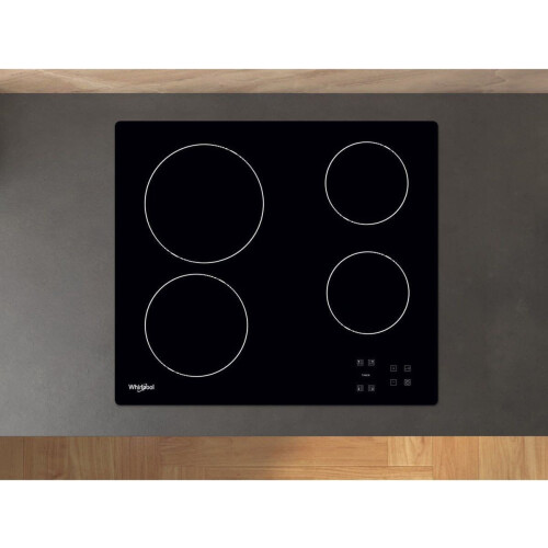 Whirlpool AKT 8090 NE - Keramische Kookplaat - 4 HiLight kookzones - Zwart