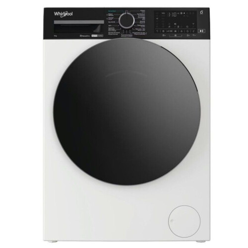 Whirlpool WPM 966W ADS BE - Vrijstaande wasmachine - 9 kg - A - 1600 rpm - Wit met zwart Tweedehands