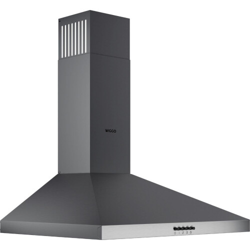 Wiggo WE-A630P(G) - Wandschouw Afzuigkap 60 cm - 680 m³/h - LED Verlichting - Grijs