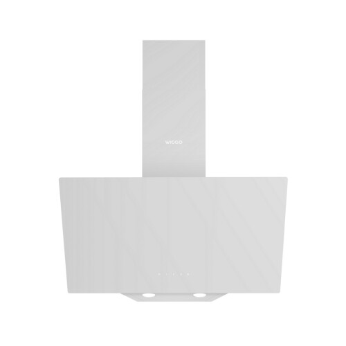 Wiggo WE-D631G(W) - Schuine Afzuigkap 60 cm - LED Verlichting - Wit Glas