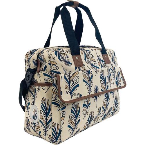 Willex Shopper Blue Feather - Fietstas - Waterdicht en opvouwbaar - Blauw