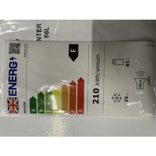 Willow Ww50ucff Tafelmodel Koelkast 84cm | Nieuw (outlet)