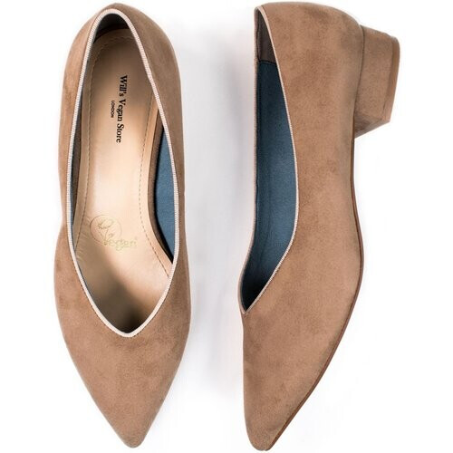 Will's Vegan Store dames vegan Ballerina's Point Lichtbruin Tweedehands