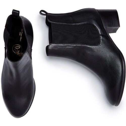 Will's Vegan Store dames vegan Chelsea Boots Almond Zwart Tweedehands