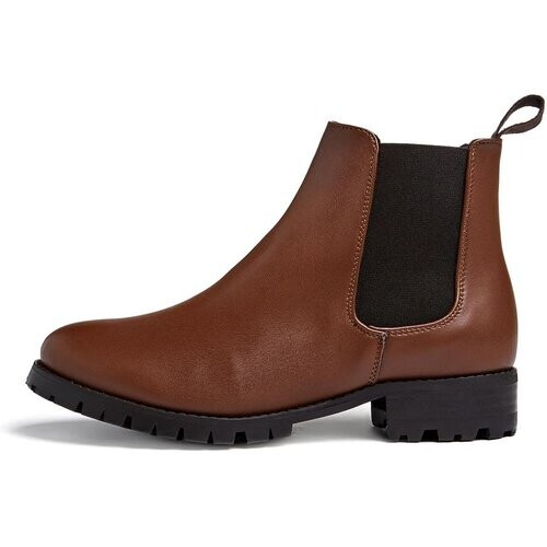 Will's Vegan Store dames vegan Chelsea Boots Luxe Deep Tread Kastanjebruin Tweedehands