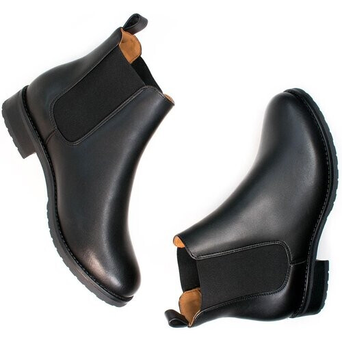 Will's Vegan Store dames vegan Chelsea Boots Luxe Smart Zwart Tweedehands