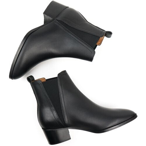 Will's Vegan Store dames vegan Chelsea Boots Point Toe Zwart Tweedehands