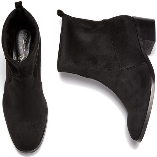 Will's Vegan Store dames vegan Enkellaarsjes Slip-On Booties Zwart Tweedehands