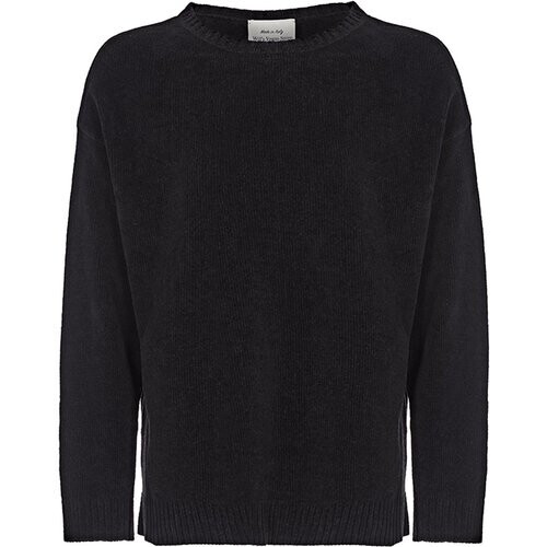 Will's Vegan Store dames vegan Jumper Slouch Knit Zwart Tweedehands