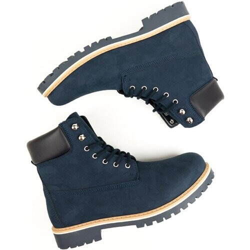 Will's Vegan Store dames vegan Laarzen Dock Donkerblauw Tweedehands