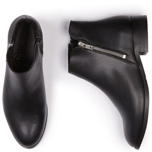 Will's Vegan Store dames vegan Laarzen Low Ankle Zwart Tweedehands