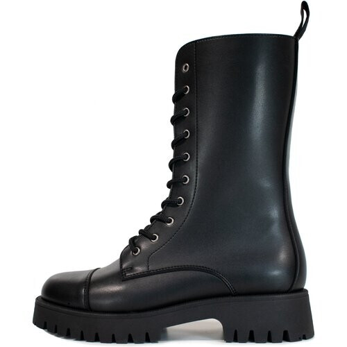 Will's Vegan Store dames vegan Laarzen Track Sole 10 Eye Zwart Tweedehands