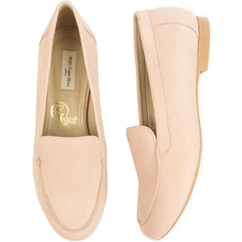 Will's Vegan Store dames vegan Loafers Lichtroze Tweedehands
