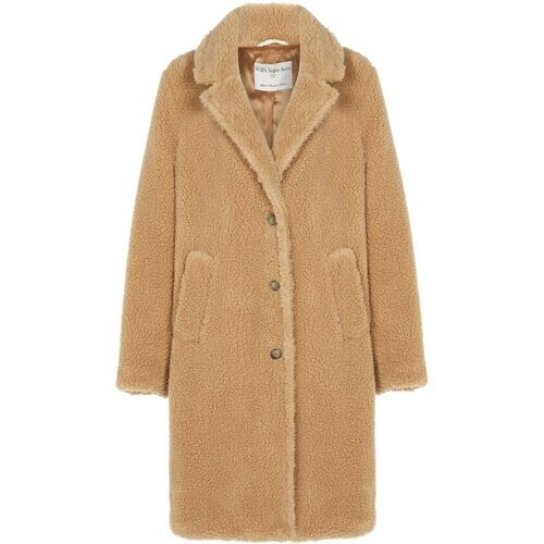 Will's Vegan Store dames vegan Recycled Teddy Coat Beige Tweedehands