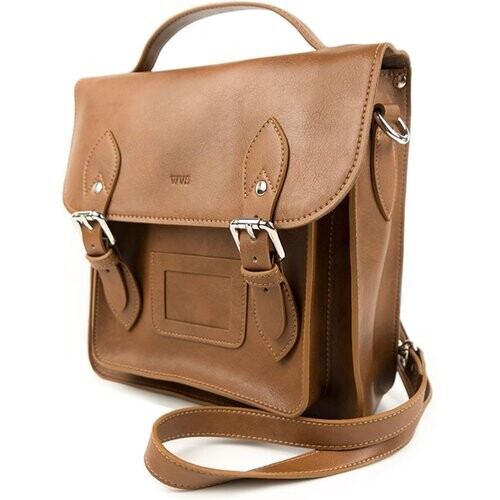 Will's Vegan Store dames vegan Rugzak Satchel Tan Tweedehands